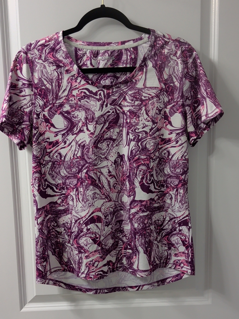 Reel Legends Purple Marble-Print Short Sleeve Tee